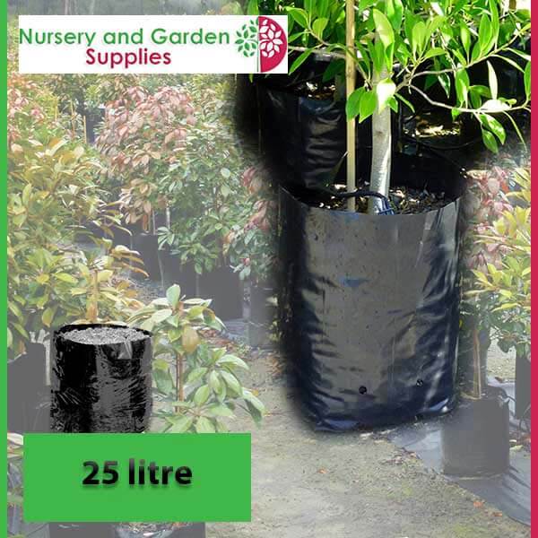25 litre Poly Planter Bags at Nursery and Garden Supplies - for more info go to nurseryandgardensupplies.com.au