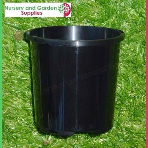 100mm Plastic Pot Slimline Black - for more info go to nurseryandgardensupplies.com.au
