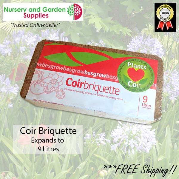 9 litre Coir Briquette - for more info go to nurseryandgardensupplies.com.au