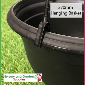 270mm Hanging Baskets Saucerless Black - for more info go to nurseryandgardensupplies.com.au