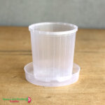 125mm Pot and saucer combo clear