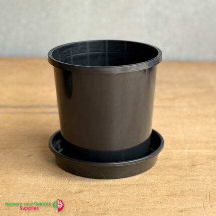 165mm Black Pot & Saucer Combo