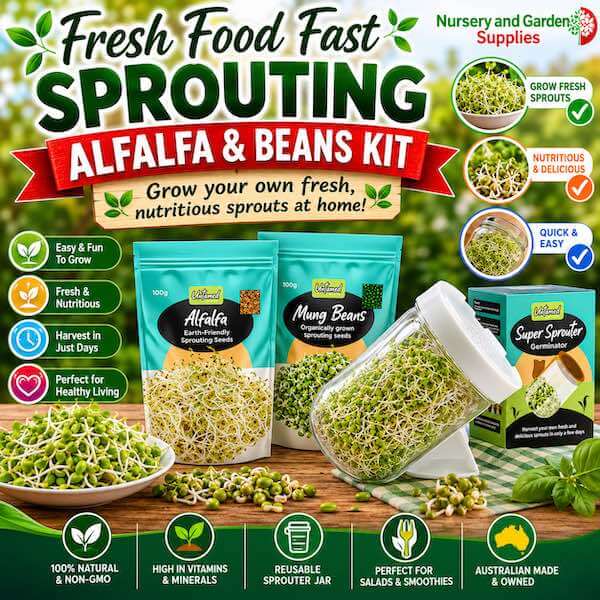Fresh Food Fast Sprouting Alfalfa & Beans Kit 1 Fresh Food Fast Sprouting Alfalfa & Beans Kit